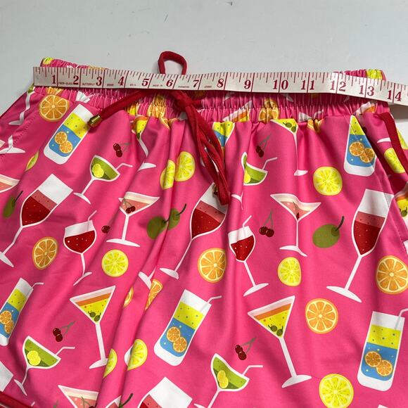 Jess Lea Cocktail Drink Print Activewear Shorts Size Large - Picture 7 of 8